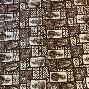 Brown and Cream Pineapple Patterned Fabric
